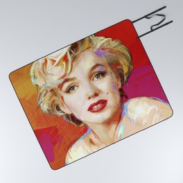 Marilyn IV Red Picnic Blanket