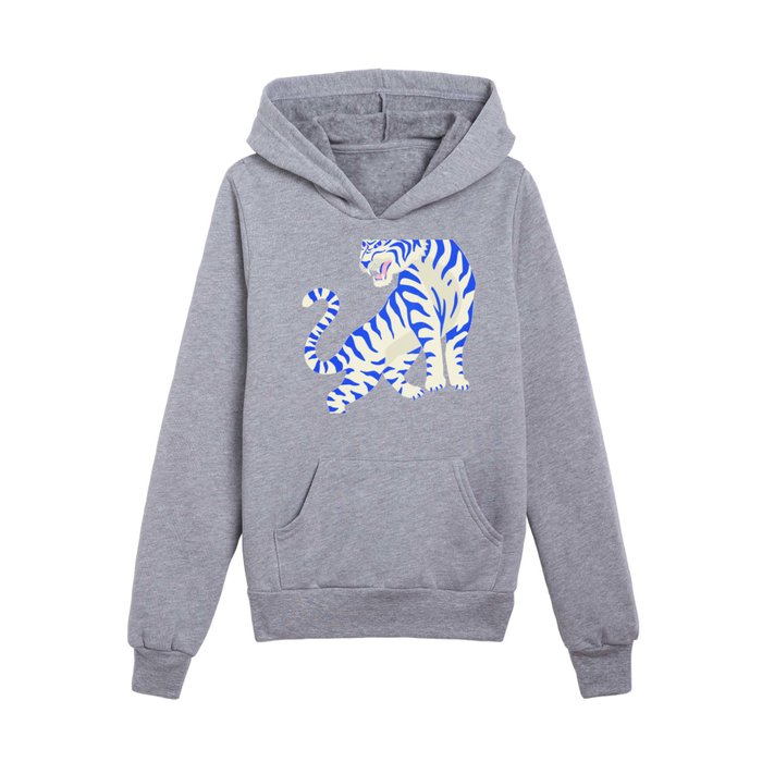 The Roar: White Tiger Edition Kids Pullover Hoodie