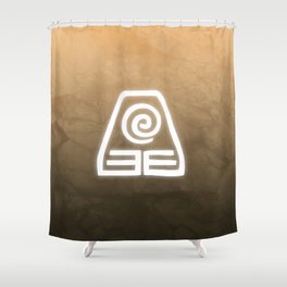 Avatar Earth Bending Element Symbol Shower Curtain