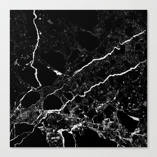 Black Marble Canvas Print