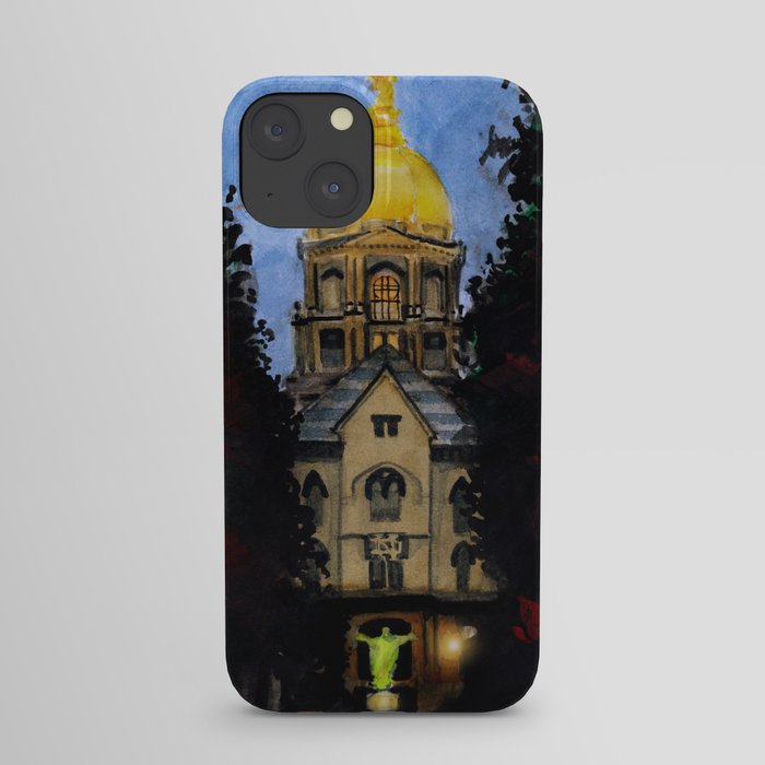 Golden Dome At Dusk: South Bend, IN iPhone Case
