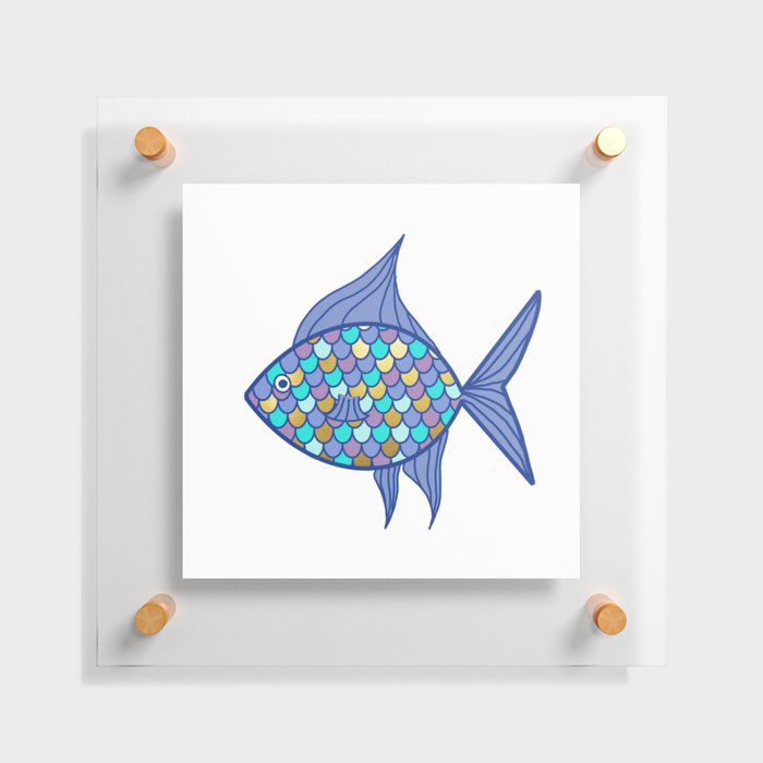 Fish with Gold Scales Floating Acrylic Print