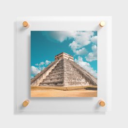 Mexico Photography - The Mexican Pyramid Surrounded By Dirt Floating Acrylic Print