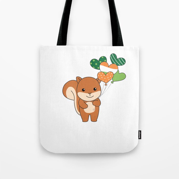 Squirrel Ireland Balloons Cute Animals Happiness Tote Bag
