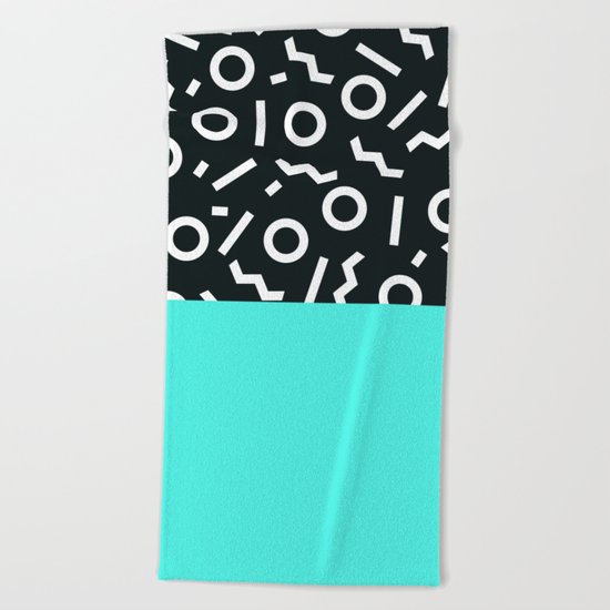 Memphis pattern 48 Beach Towel