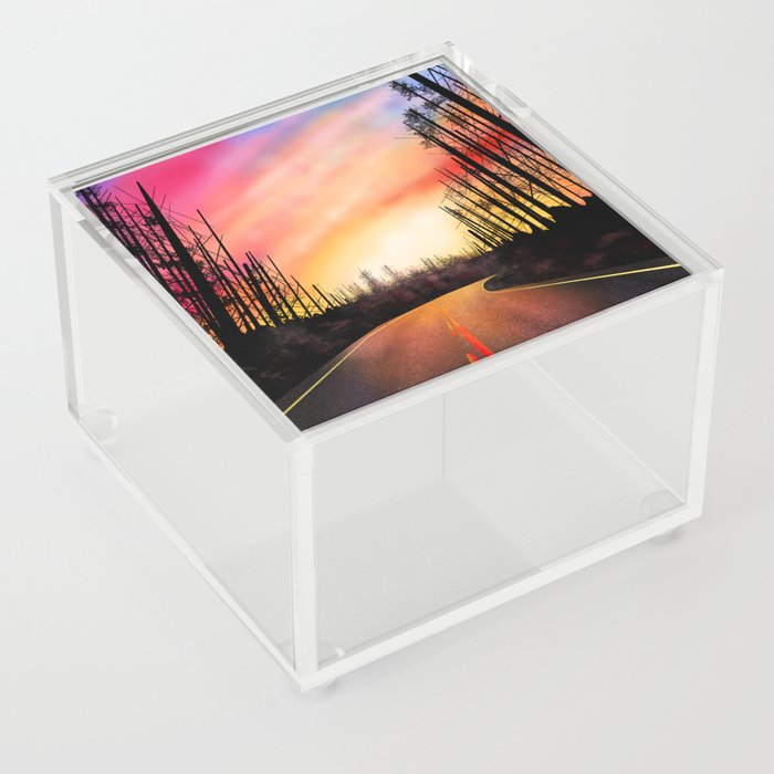 On the road Acrylic Box