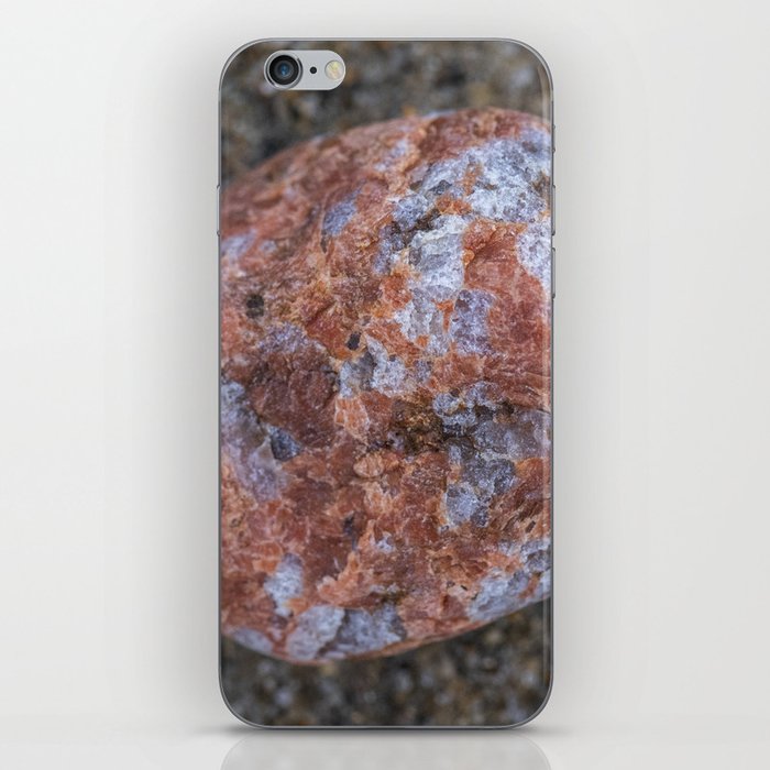 Pink granite pebble iPhone Skin