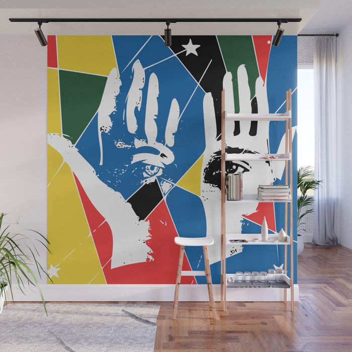 Mystic Hands Vintage Graphic Design Art Decoration Wall Mural By