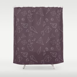 Line of crystals Shower Curtain