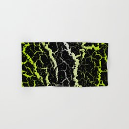 Cracked Space Lava - Lime Yellow/White Hand & Bath Towel