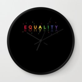 EQUALITY to promote Equal Rights LGBTQ Unity Pride Wall Clock
