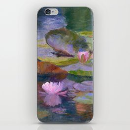 Pink Water Lily Reflection iPhone Skin