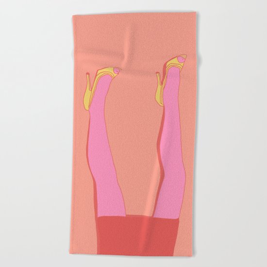 Leggy Blonde Beach Towel