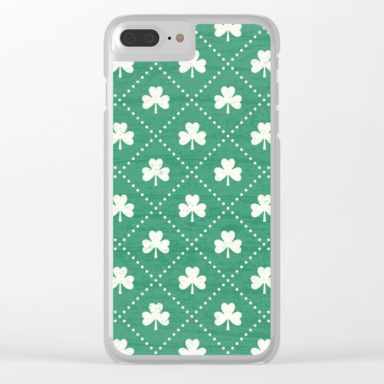 SHAMROCK ON! - emerald Clear iPhone Case