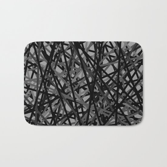 Kerplunk Extended Black and White Bath Mat