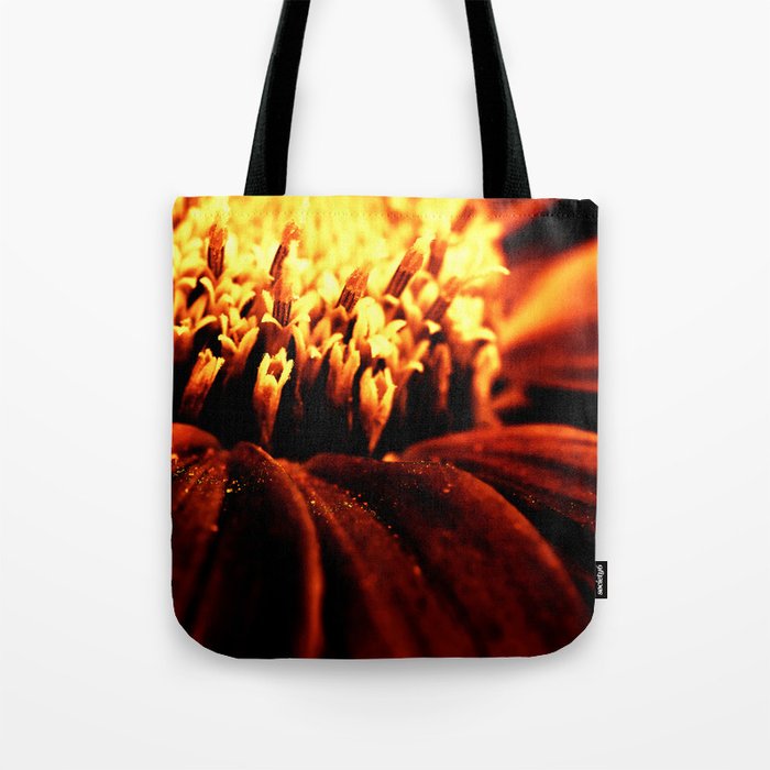 Dahlia Macro Photography In Infrared Red  Tote Bag