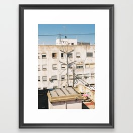 Roof of Valencia Framed Art Print | Valencia, Analogue, Urban, Color, Art, Warm, Photo, Film, Sky, Windows 