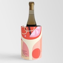Mid Century Modern Aperol Spritz Retro Pattern Wine Chiller