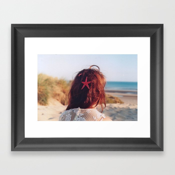 seaside girl Framed Art Print