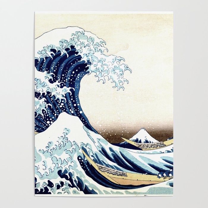 The Great Wave off KanagawA muted Poster