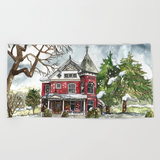 Snowfall Beach Towel