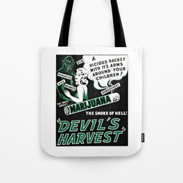 Black and White Reefer Madness Movie Poster Tote Bag
