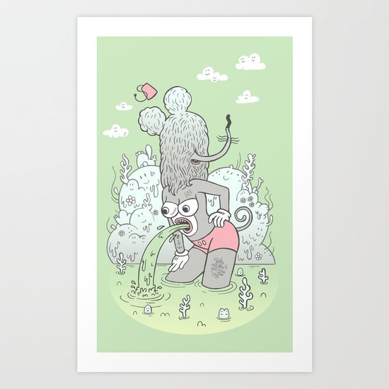 knee deep Art Print