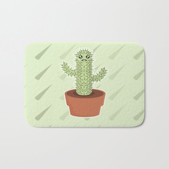 Kawaii Cactus Bath Mat