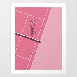 Pink Tennis Court  Art Print
