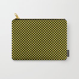 Black and Blazing Yellow Polka Dots Carry-All Pouch