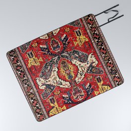 Dragon Sumakh Antique East Caucasus Kuba Rug Print Picnic Blanket