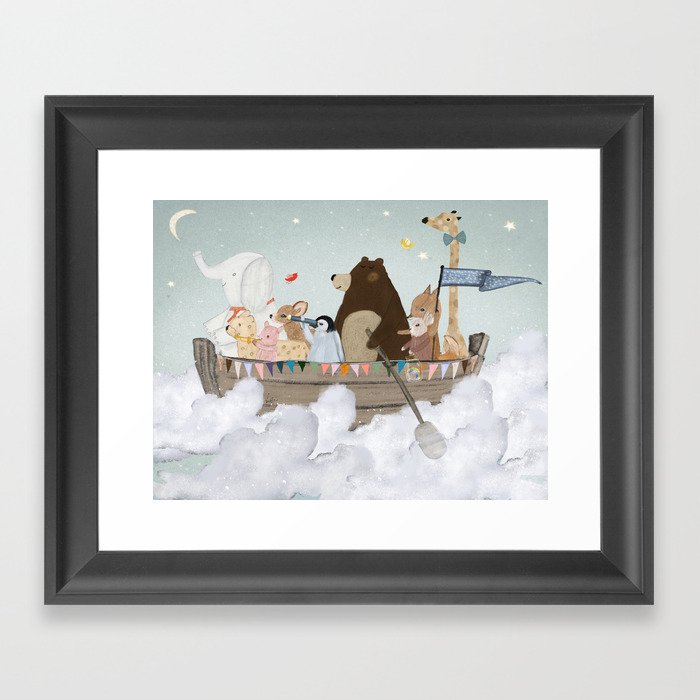 cloud sailers Framed Art Print