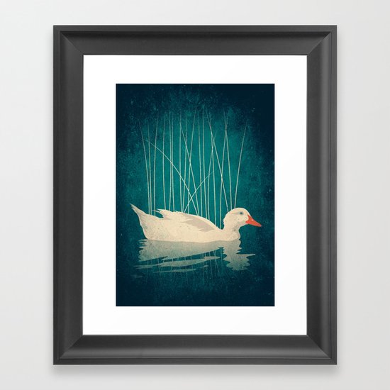 Duck Reflected Framed Art Print