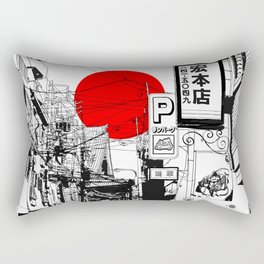 Tokyo street sunrise Rectangular Pillow