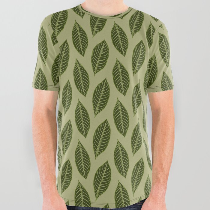 ever green foliage All Over Graphic Tee