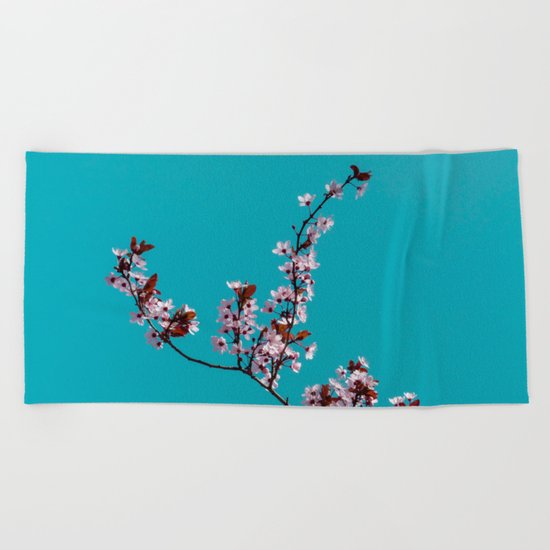 Tree in spring Beach Towel