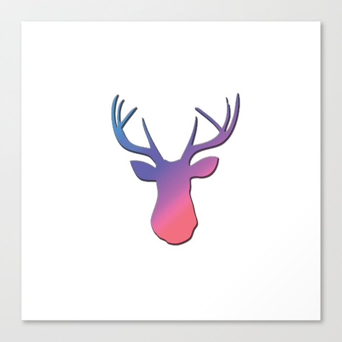 Gradient Deer Canvas Print