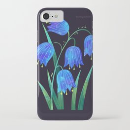Colorfull bluebell flower illustration iPhone Case