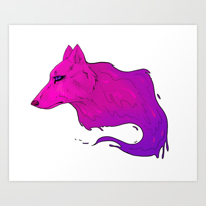 Gloop Wolf Art Print