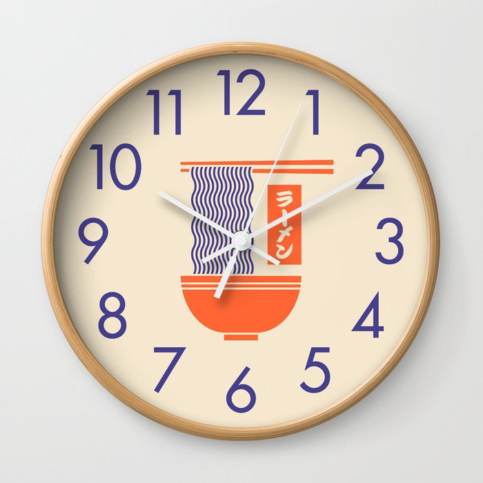 Ramen Minimal - Cream Wall Clock