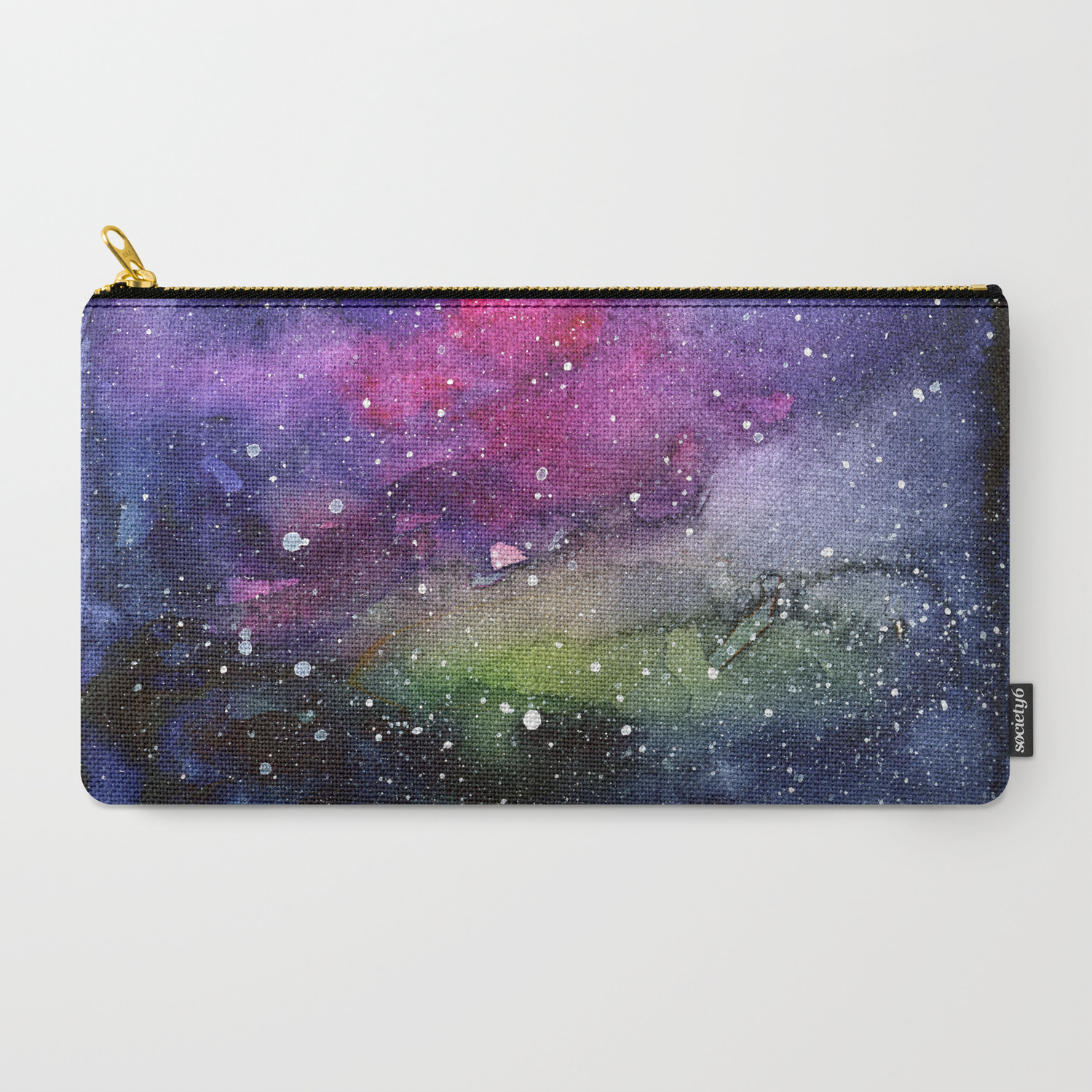 Galaxy Watercolor Night Sky Painting Nebula Art Carry All Pouch By