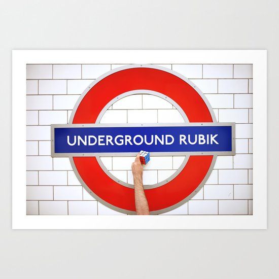 Underground Rubik Art Print