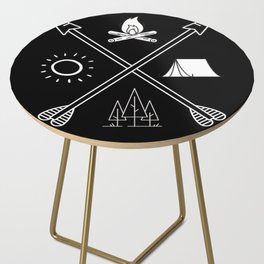 CAMPING ADVENTURE ARROWS AND CAMPFIRE DESIGN Side Table