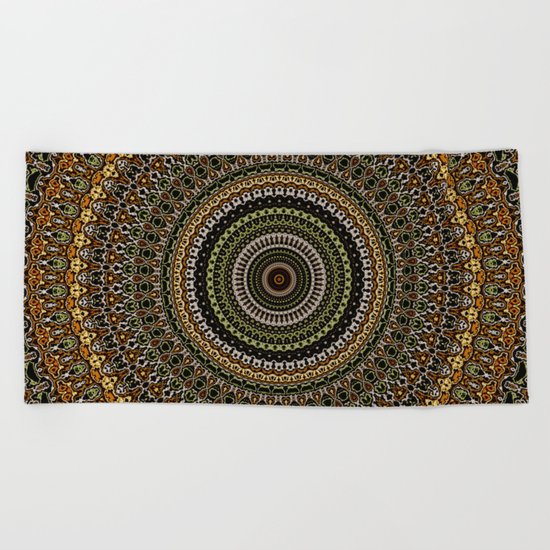 Fractal Kaleido Study 001 in CMR Beach Towel