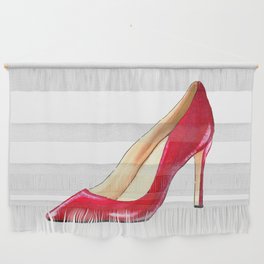 Red High Heel Shoes Wall Hanging