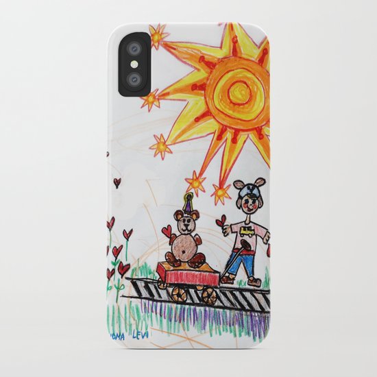 :: Hearts for Blue Bunny :: iPhone Case
