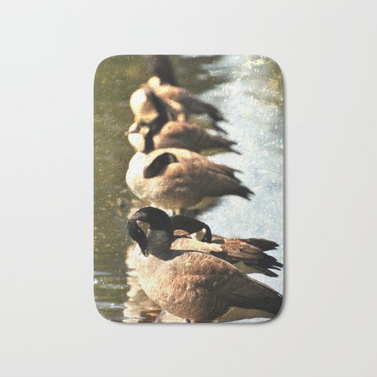 GEESE ON A LOG Bath Mat