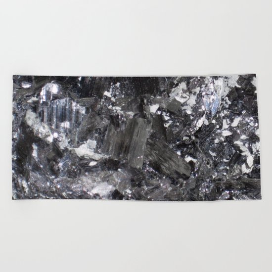 SHINY ENARGITE CRYSTAL MACRO Beach Towel