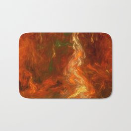 Free spirits in the woods Bath Mat | Souls, Painting, Spiritual, Red, Escape, Yellow, Concept, Flow, Fantasy, Light 