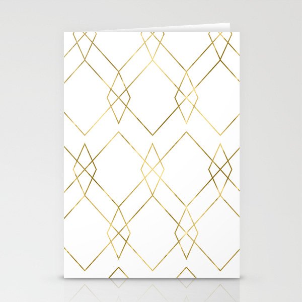 Gold Geometric Stationery Cards